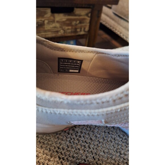 Skechers Womens Seager Hiker Shoes Sz 9 Taupe/Pink Vegan Memory Foam Slip On - Picture 7 of 8